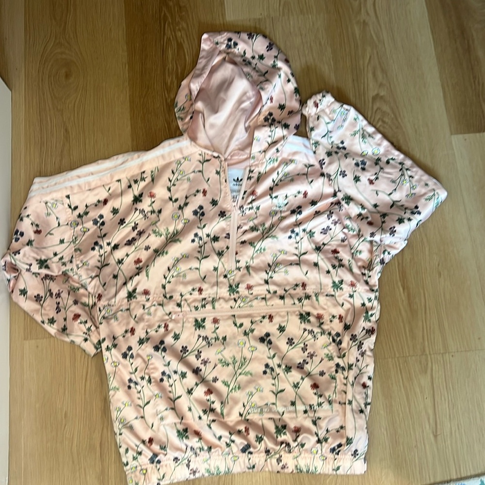 Adidas Satin Ain’t No Sunshine When I’m Gone Pullover Jacket SZ Small